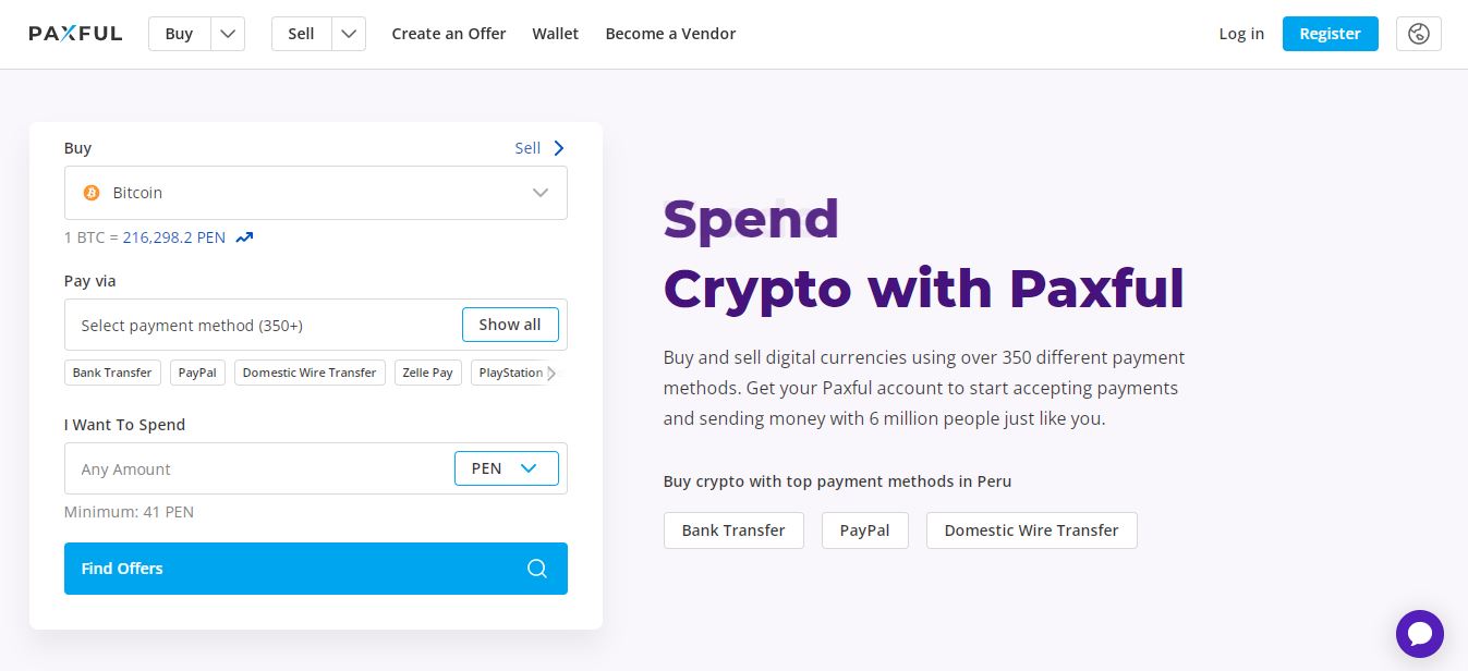 Comprar Bitcoins con PayPal en Paxful