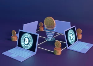 ilustración representativa de un pools de minería de criptomonedas