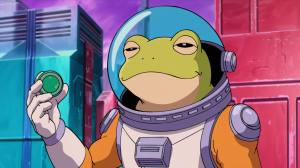 ilustracion estilo anime de la meme coin turbo. generada con ia