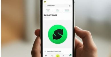 Persona utilizando la app de Lemon Cash