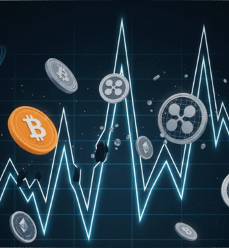 Ilustración representativa de la alta volatilidad de las criptomonedas