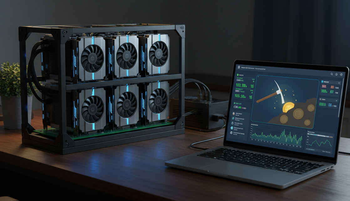 Como se gana dinero minando bitcoins ilustracion representativa