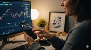 persona recibiendo beneficios del yield farming, imagen generada con ia estilo realista