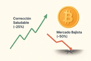 Un gráfico de precio de bitcoin