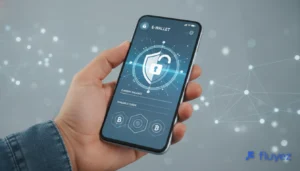 Mano latina sosteniendo una billetera fría (hardware wallet), simbolizando la custodia segura y el control personal de las criptomonedas.
