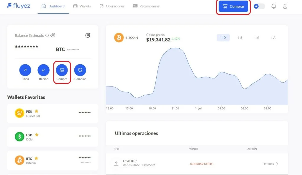 Comprar Bitcoin en Fluyez