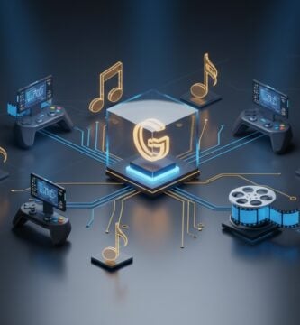 Ecosistema digital de gala criptomoneda que integra videojuegos, música y cine mediante tecnología blockchain.