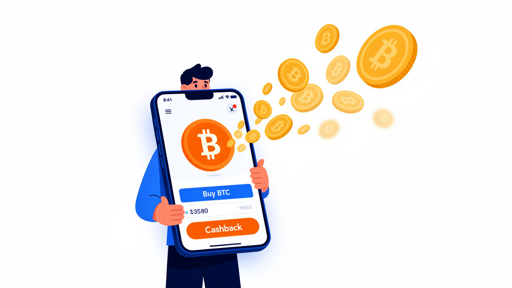 Persona usando smartphone para comprar criptomonedas durante el Cyber Days cripto en Fluyez con cashback de comisión.