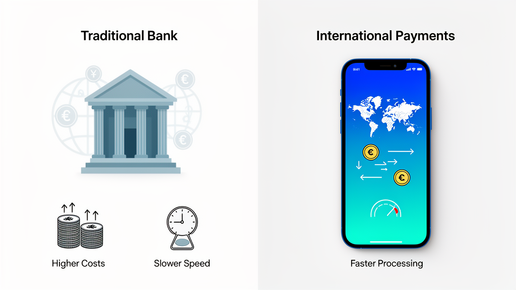 Comparativa banco tradicional vs fintech para pagos internacionales