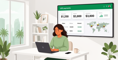 Qué es Deel en Colombia: freelancer colombiano recibiendo pagos internacionales