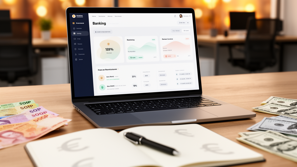 Dashboard bancario con costos de transferencias internacionales en Bancolombia