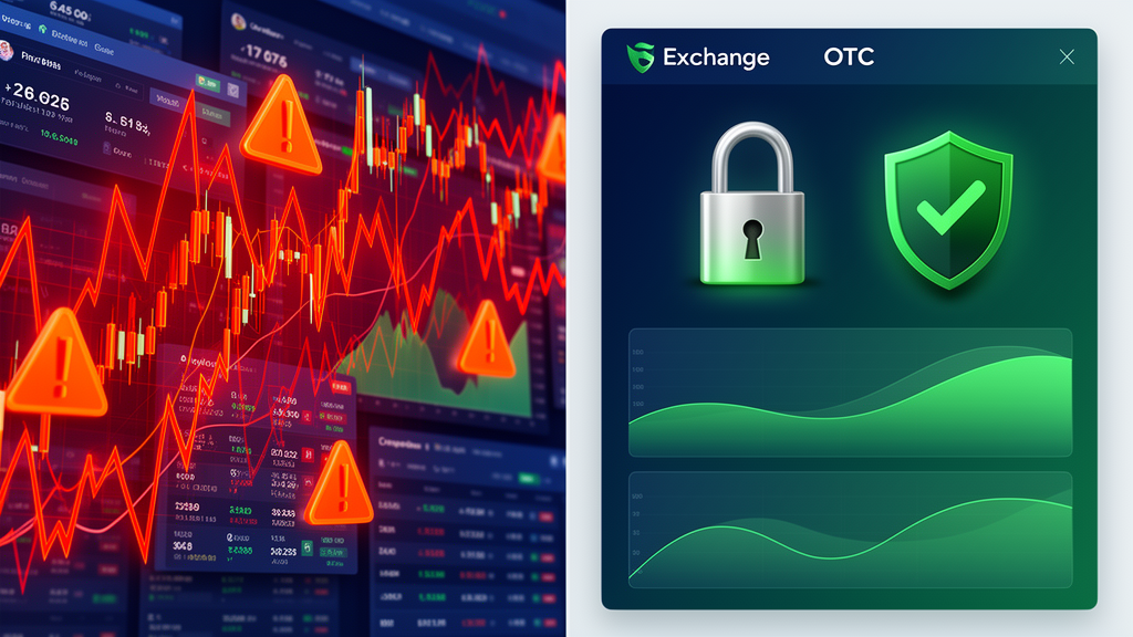 Comparativa visual entre exchange Binance y mesa OTC para empresas que compran criptomonedas