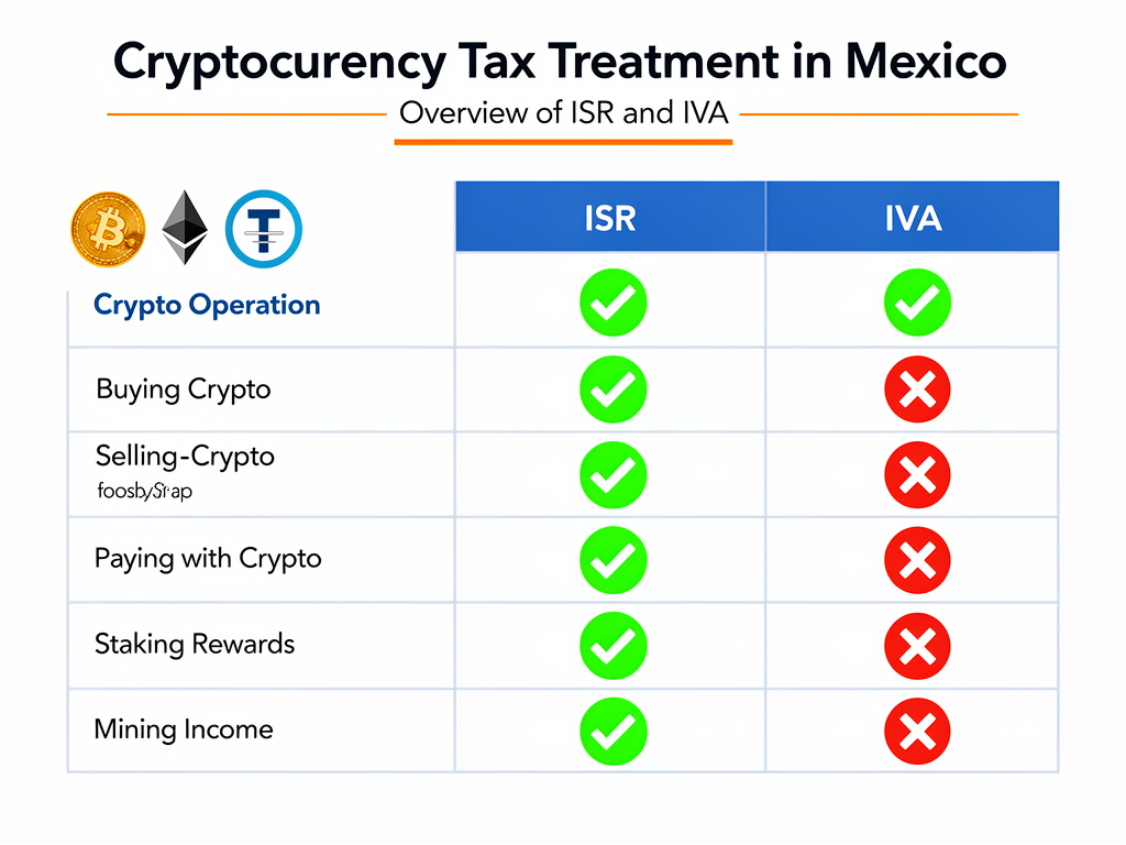 tabla tratamiento fiscal criptomonedas persona moral SAT Mexico ISR IVA