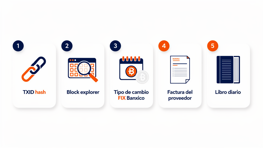 5 documentos para auditar pago en USDT o USDC Mexico