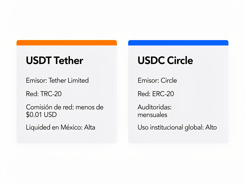 usdt vs usdc tesoreria empresarial Mexico cual elegir