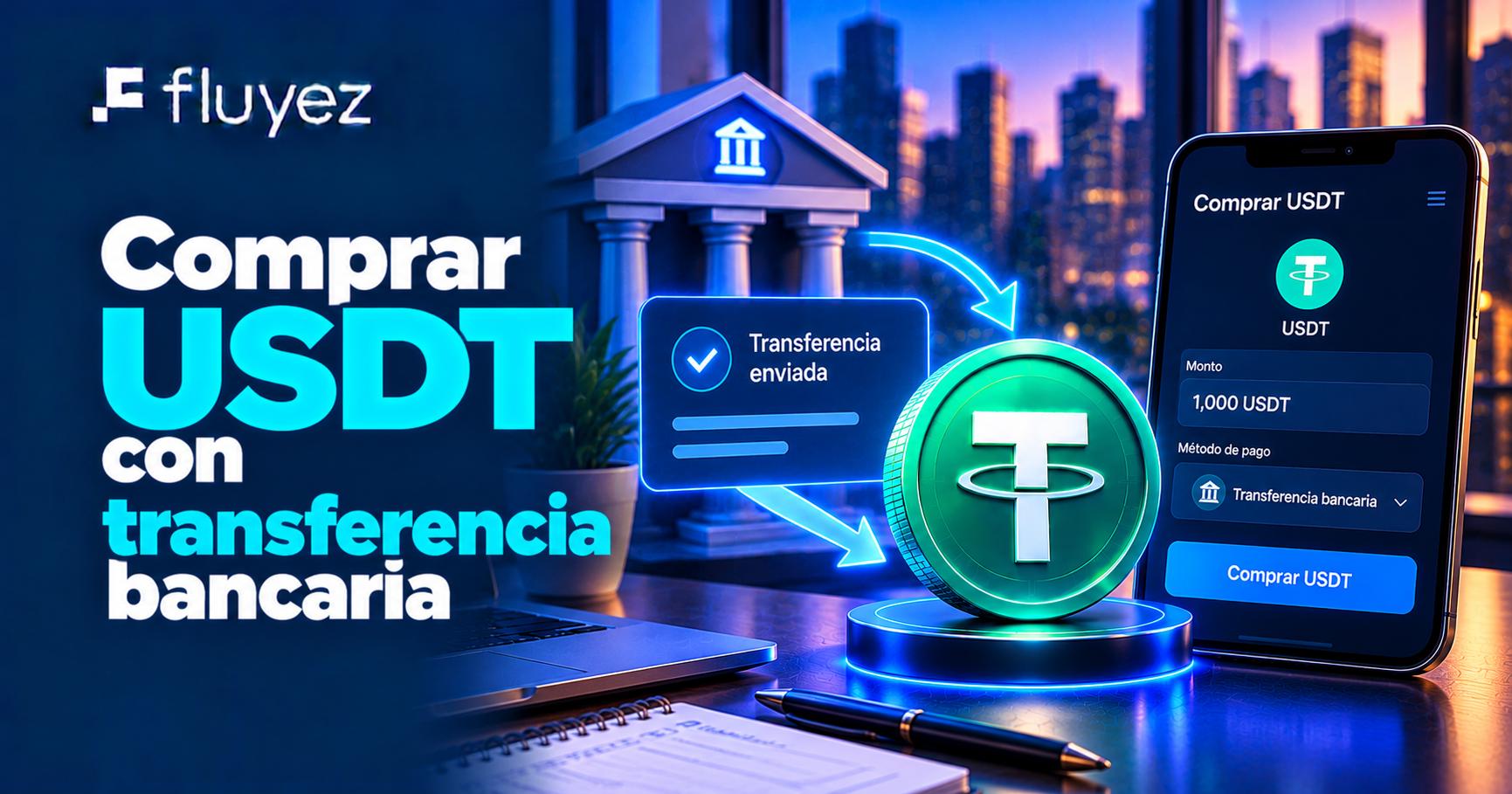 Comprar USDT por transferencia bancaria