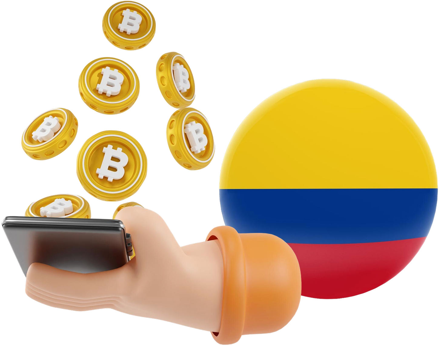 Ilustración precios de criptomonedas en Colombia