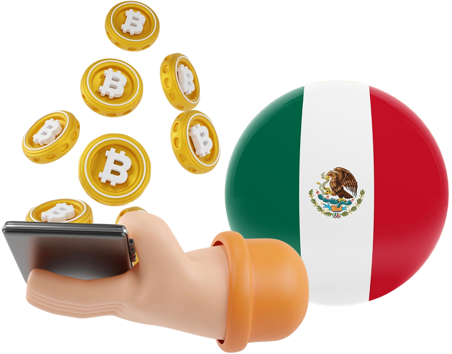 Ilustración precios de criptomonedas en México